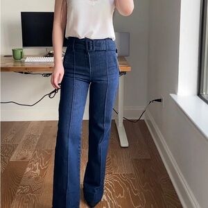 Sezane Dark Blue Flare Jeans